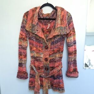 Free People Rainbow Knit Cardigan